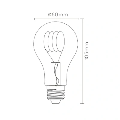 Image de Lucide 49042/04/62 Ampoule Filament, Verre, E27, 4 W, Ambre