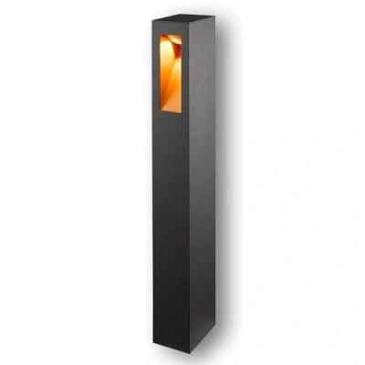 Image de LED Eclairage Exterieur Jenke (Moderne) en Noir Aluminium (1 lampe,à), Luminaire Exterieur, Lampe Jardin, Borne Lumineuse