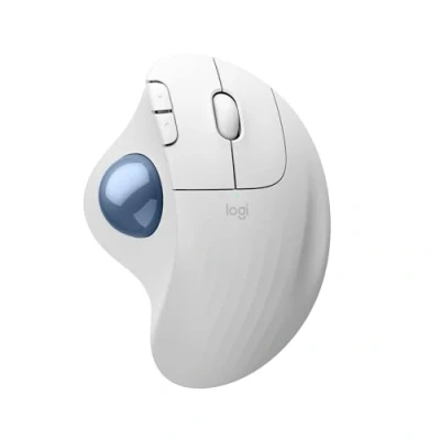 Image de Logitech Ergo M575S Souris trackball sans Fil, Ergonomique Fil avec Bluetooth et dongle chiffré, contrôle Confortable par Le Pouce, Suivi précis Fluide, pour PC/Mac Blanc