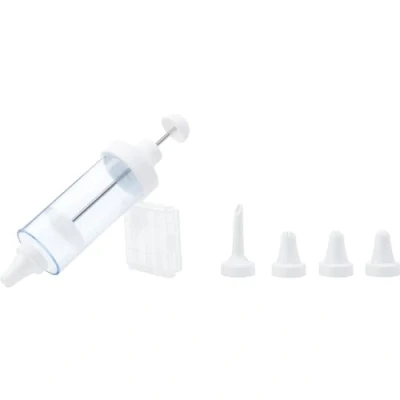 Image de Westmark Seringue de Décoration/Garnissage, Avec 5 embouts ou Douilles, Capacité : 180 ml, Plastique / acier inoxydable, transparent blanc, 31152260