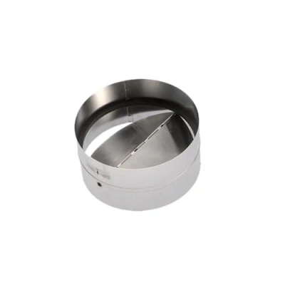 Image de Clapet anti‑retour 100 125 150 mm acier galvanisé, joint caoutchouc pour hotte, extracteur, sèche‑linge, VMC