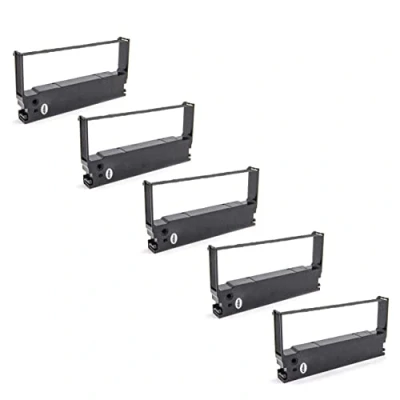 Image de vhbw 5x rubans encreurs imprimante matricielle compatible avec Epson TM H6000, H6000i, H6000iv Remplacement pour ERC 32, C43S015371