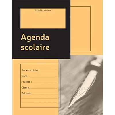 Image de Le Dauphin Réf. 52032D 1 agenda scolaire de l&#039;élève Dimensions 17 x 22 cm 39 semaines 2 pages/semaine page emploi du temps 72 pages coins perforés couverture souple couleur noire/orange