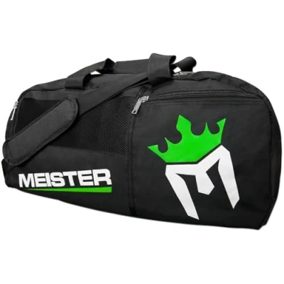 Image de Meister Sac de Sport Convertible ventilé Idéal à Transporter Noir/Vert électrique, Noir avec Vert 66 x 30,5 cm