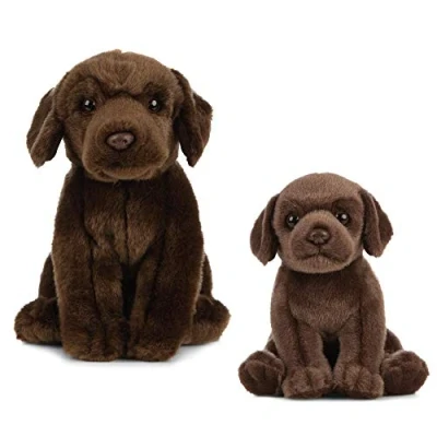 Image de Living Nature Plush Toys, Chien et Chiot en Peluche Animaux, AN490, Unknown, Bundle