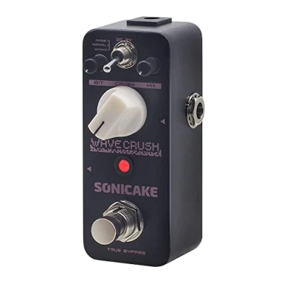 Image de SONICAKE Pédale Bitcrusher Bitcrush Taux d&#039;échantillonnage numérique Réducteur d&#039;échantillon d&#039;effets guitare Synthé Synthétiseur LoFi Wave Crush