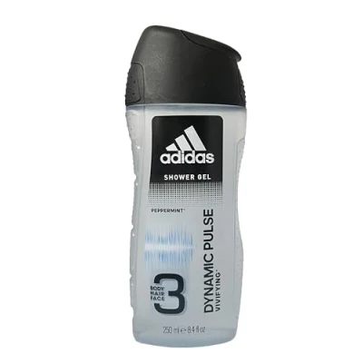 Image de Adidas Dynamic Pulse 3 en 1 Gel douche pour homme avec effet revitalisant le corps, visage et les cheveux, (6 x 250 ml)