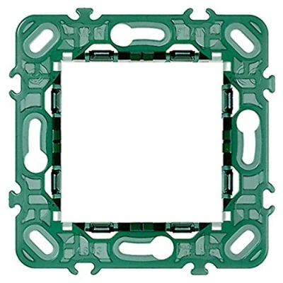 Image de Vimar 14603 Plana Support de montage 2 modules, sans vis, pour boîtes d&#039;encastrement avec entraxe 60 mm ou 56x56 mm, modulaire 71 appareils à fixation horizontale et verticale
