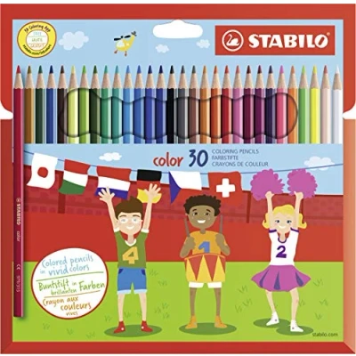 Image de Stabilo 1930/77 11 Color 30 crayons de couleur dans un emballage en carton