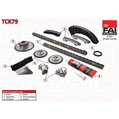 Image de FAI AutoParts TCK79 Jeu de distribution à chaînes avec joints, roues dentées Simplex, Chaîne vélo HYUNDAI: ix35, i20 I 3/5 portes, i40 CW