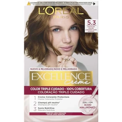 Image de L&#039;Oréal Teinture Cheveux Excellence Intense #5,3 Chocolat Praliné 75 ml