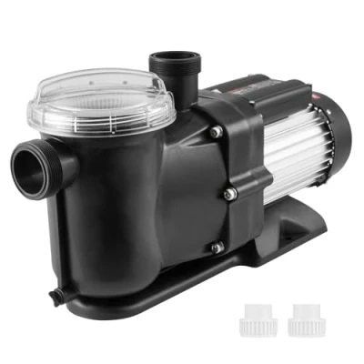 Image de VEVOR pompe de piscine hors sol, 1200 W, à vitesse unique 100 GPM, 2850 tr/min, tête élévatrice 15 m max. avec panier filtrant, pour piscines spas