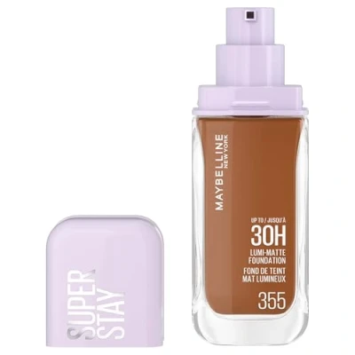 Image de Maybelline New York Fond de Teint Liquide Longue Tenue Ultra Résistant Fini Mat Lumineux Enrichi en Acides Aminés Tous les Types Peau Superstay 30H Lumi Matte Teinte : 355 35ml