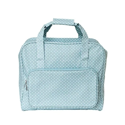 Image de Korbond Sac pour Machine à Coudre Motif Petits Pois Compatible avec Domestique Base renforcée Tissu Facile Nettoyer