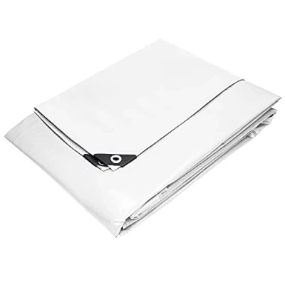 Image de Bâche de Protection Imperméable à l&#039;Eau ECD Germany 2x3m 180g/m² Polyéthylène PE Blanc Résistant
