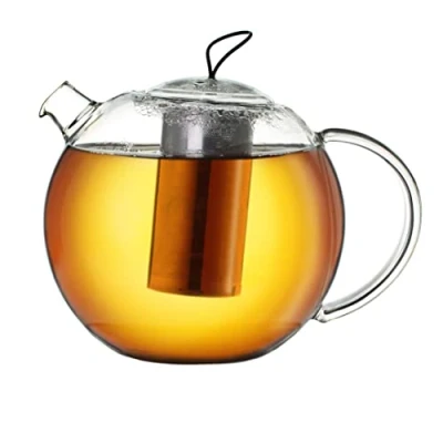 Image de Creano Théière JUMBO, en Verre 3 Pièces dans un Ensemble de Théières Avec Filtre Acier Inoxydable Intégré et Couvercle 1,5L