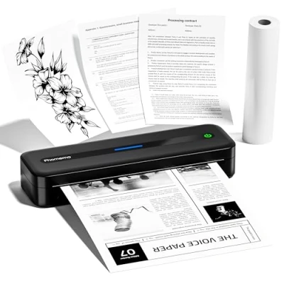 Image de Phomemo M832 Imprimante Portable, Thermique A4 Compatible avec Les Smartphones Via Bluetooth, Windows et macOS Un Câble USB, sans Encre pour Voyage, Sociétés, Maison, Noir