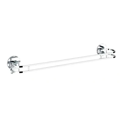 Image de WENKO Turbo Loc® barre porte serviettes Acier inox fixer sans percer, inoxydable, 52 x 7.5 8.5 cm, Brillant