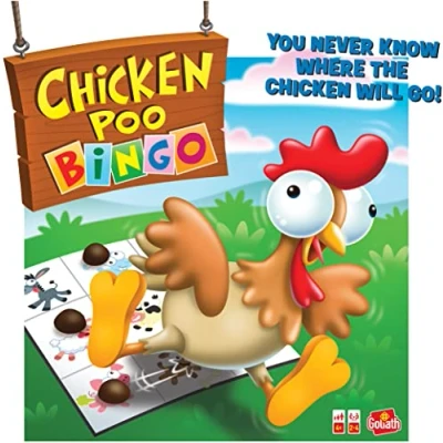 Image de Goliath Games Chicken Poo Bingo Jeux pour Enfants À partir de 4 Ans 2 à Joueurs, 923054, Multicolore, Taille Unique