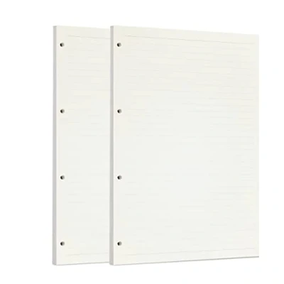 Image de Zelten Recharge de papier perforé pour reliure à 6 trous Journal intime rechargeable (A4/4 Hole, Lined)