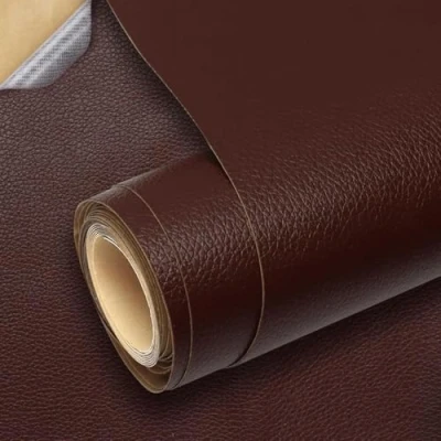Image de Patch autocollant en cuir synthétique 100 x 300 cm Pour la réparation des canapés, sacs à main, vestes, sièges de voiture, meubles Marron foncé