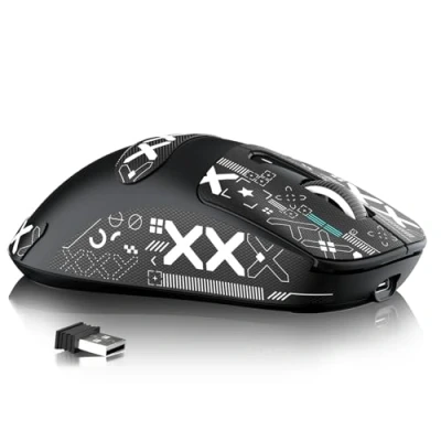 Image de ATTACK SHARK X3MAX 49g SUPERLIGHT Mouse with Tape, PixArt PAW3950 Gaming Sensor, BT/2.4G Wireless/Wired Mouse, 6 Adjustable DPI 42000, 200 Hrs Battery, Office Mice for Win11/Xbox/PS/Mac (Black)