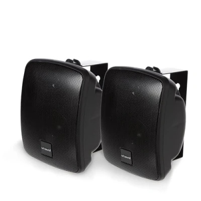 Image de Artsound ASW45.2, Ensemble de 2 Enceintes étanches, Enceinte HiFi Voies, 10 80 Watts, avec Support Mural, Convient pour Une Utilisation intérieure et extérieure, terrasse, Jardin, Sauna, Piscine,