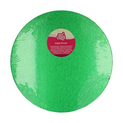 Image de Support à gâteau Rond VERT FONCÉ Drum 35cm