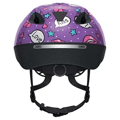 Image de ABUS Casque pour enfants Smooty 2.0 de vélo robuste les petits dans le siège passager filles et garçons Violet avec motif, taille M