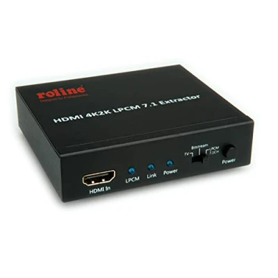 Image de ROLINE Extracteur Audio HDMI 4K2K LPCM 7.1, 7.1 canaux, HDMI, S PDIF, 4 x 3.5mm