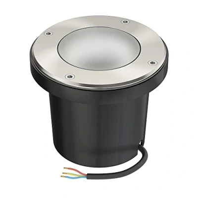 Image de ledscom.de lampe encastrée dans le sol BOFU pour l&#039;extérieur, IP67, orientable, inox, rond, 150mm Ø, 1x GU10 max. 15W, verre dépoli, d&#039;allée, de sol, spot jardin,