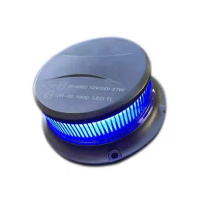 Image de Gyrophare LED bleu 18 avec aimant ECE R65 R10 3 modes de flash 12 V 24