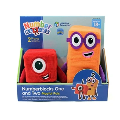 Image de Learning Resources Amis espiègles Numberblocks Un et Deux, peluches pour filles garçons, enfants, Cadeau les enfants de 18 mois 1 2 3 4 ans, garçons