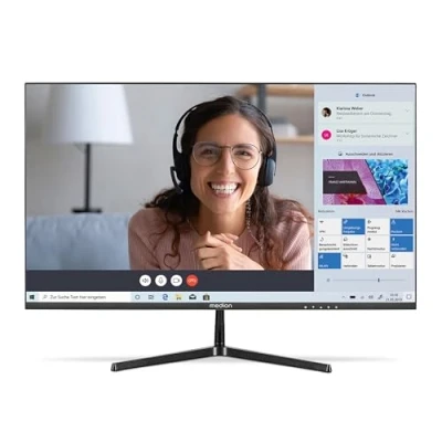 Image de MEDION P52218 (MD 20150) 54,6 cm (22 Pouces) écran Large Full HD (FHD, 16:9, HDMI, VGA, Anti Scintillement, Glare, lumière Bleue, Menu multilingue) Noir