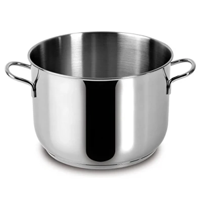 Image de Lagostina Every Pot Ø 18 cm en Acier Inoxydable 18/10 avec Fond lagoseal Plus, extérieur satiné et Grandes manipulations, adapté à Toutes Les Sources de Chaleur, y Compris Induction