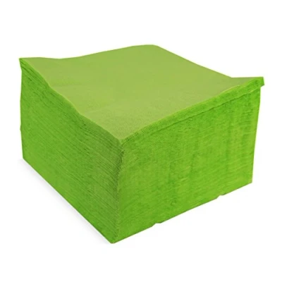 Image de saten ser42207312 Collection, Serviette 40 x 40, 2 couches, pli 1/4, 100 serviettes, couches lisse avec Cenefa, kiwi