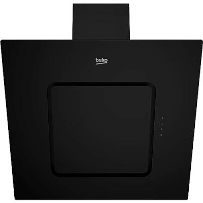 Image de Hotte decorative murale Beko HCA62540B aspirante Pan incliné largeur 60 cm Débit d&#039;air maximum (en m3/h) : 537 Niveau sonore Décibel mini. / maxi. dBA) 71