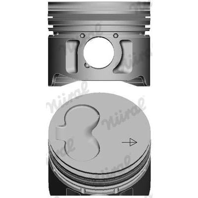 Image de NÜRAL 87 990107 40 Piston 80 avec porte segment VOLKSWAGEN: GOLF 3, TRANSPORTER 4, 4 Bus