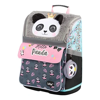 Image de Cartable, pour fille en 1ere classe d’école primaire, sac à dos, ergonomique, enfants, avec sangle de poitrine, Forme panda, taille unique