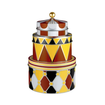Image de Alessi MW31S3 Circus Set de Boîte Porte Objets Design Empilable en Fer Métal Blanc