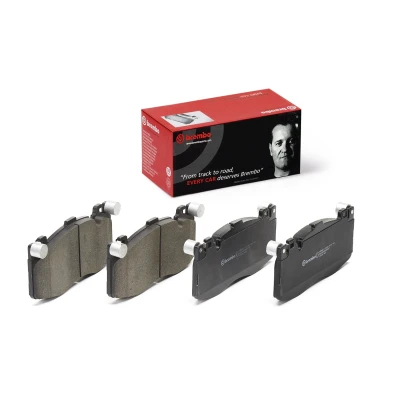 Image de BREMBO P 06 112 Jeu de plaquettes frein préparé pour indicateur d&#039;usure avec masses d&#039;équilibrage, sans accessoires BMW: X5, X6