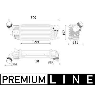 Image de MAHLE ORIGINAL CI 613 000P Intercooler