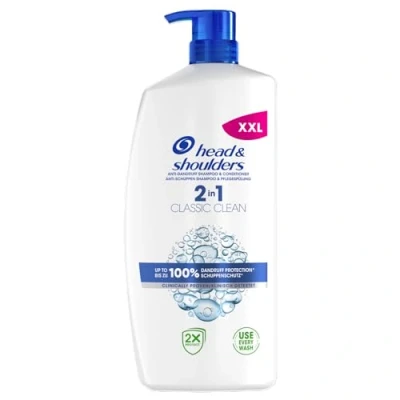 Image de Head &amp; Shoulders Classic Clean Shampooing Anti pelliculaire 2 en 1 Distributeur à Pompe 800 ML Jusqu&#039;à 100% de Protection des pellicules Testé cliniquement pour Tous Les Types Cheveux et Cuir
