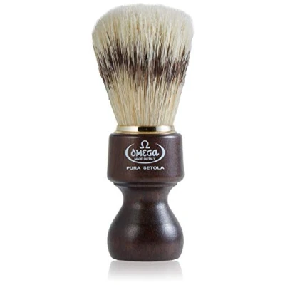Image de Omega 26 Brosse à raser en pure soie marron foncé