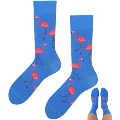 Image de TODO Chaussettes amusantes à motif, multicolores, pour exprimer sa joie de vivre, 39 42