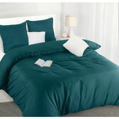 Image de Utopia Bedding Housse de Couette 240 x 260 cm avec 2 Taies d&#039;oreiller 65x65 (Sarcelle) Parure Lit Ensembles Housses en Microfibre brossée Douce