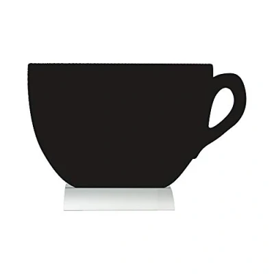 Image de Securit Silhouette Ardoise de table &#039;&#039;Tasse&#039;&#039; Socle en Aluminium Feutre craie Inclus