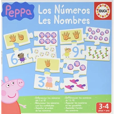 Image de Educa Jeu educatif. Peppa Pig. J&#039;apprens. Les Chiffres. éducatif pour associer chacun des Chiffres de 1 à 10 sa quantité. Recommandé partir 3 Ans (16224)