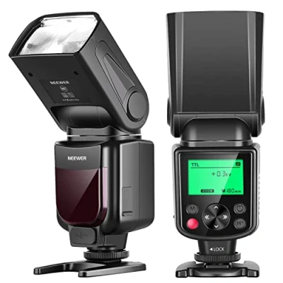 Image de Neewer Flash Speedlite TTL NW 670 avec Ecran LCD pour Canon 7D Mark II, 5D II III, IV, 1300D, 1200D, 1100D, 750D, 700D, 650D, 600D, 550D, 500D, 100D, 80D, 70D, 60D et Autres Caméra Numériques