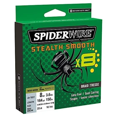Image de Spiderwire Tresse 8 Brins Stealth Smooth8 0.33mm 38.1Kg 150m Code Red 1515689